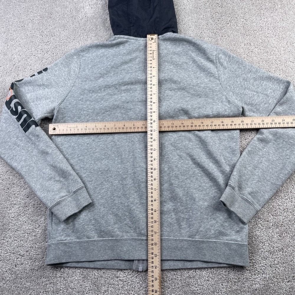 Nike Hoodie in Gray with Black Accents and Orange Logo - Picture 10 of 13